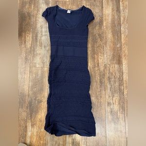 Venus textured navy dress